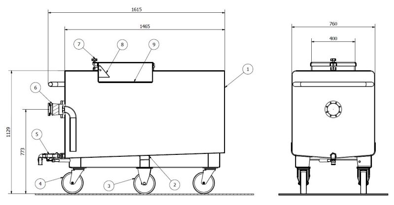 TANQUE RECUPERADOR DE PRODUCTO DE 900 LITROS (AVGAS) - Imagen 4