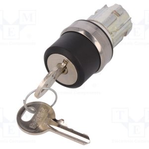 Switch: rotary with key; Stabl.pos: 2; 22mm; silver; SIEMENS 3SU1050-4BF01-0AA0