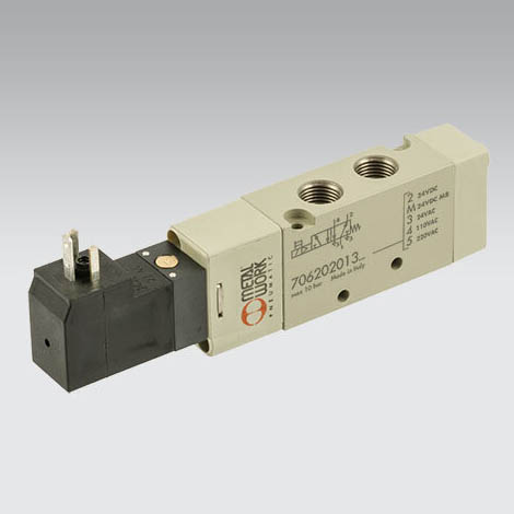 ELECTROVALVULA MACH 16 5/2 VIAS 1/8 BSP CON BOBINA 24VDC METALWORK 7062020102