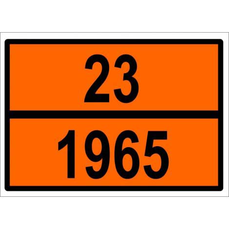 INFORMATIVE PANEL OF PRODUCT TYPE IN TANK TRUCK ( BUTANE)ARF231965