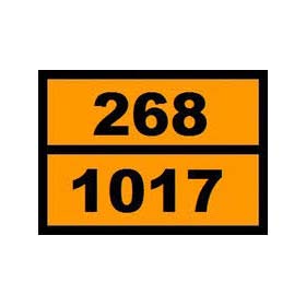INFORMATIVE PANEL OF PRODUCT TYPE IN TANK TRUCK (CHLORINE)ARF 268-1017