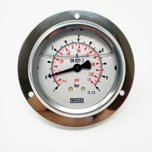 DN63 MANOMETERS WITH REAR CONNECTION AND FIXING RING WIKA, ( -1 TO 9)