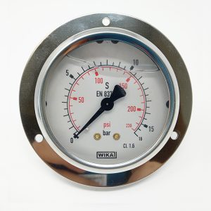 DN63 MANOMETERS WITH REAR CONNECTION AND FIXING RING WIKA, ( 0 TO 16 BAR )