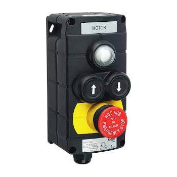 1 Double Pushbutton 1NO+NC, Emergenci stop button latchin NC+NC, RED INDICATOR LIGHT BARTEC 07-3513-20P24N81LRR100 1195228