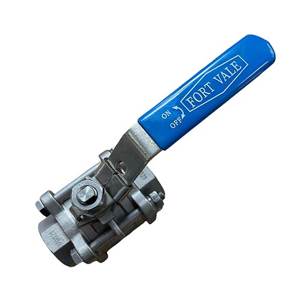 1” BSP THREE PIECE BALL VALVE 410/304100W FORT VALE